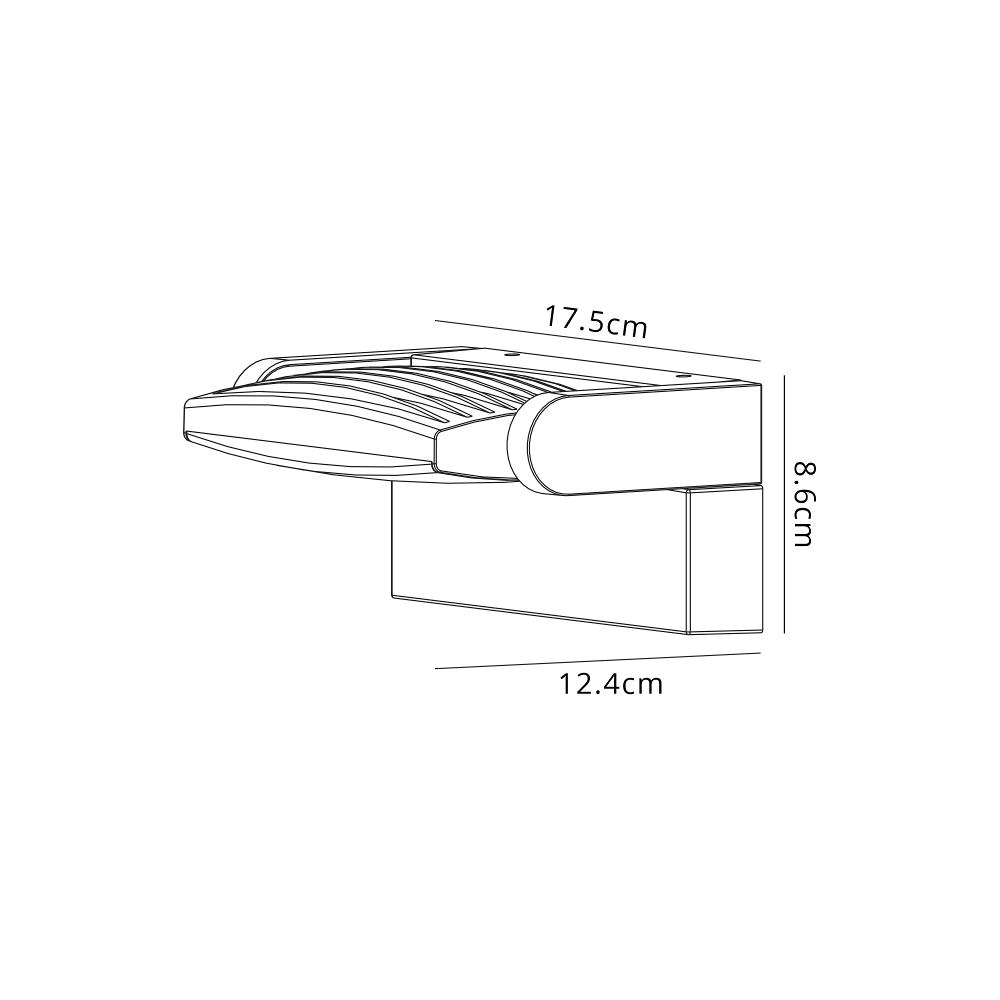 M8895  Hood Wall Lamp 12W LED 3000K IP65 Matt White